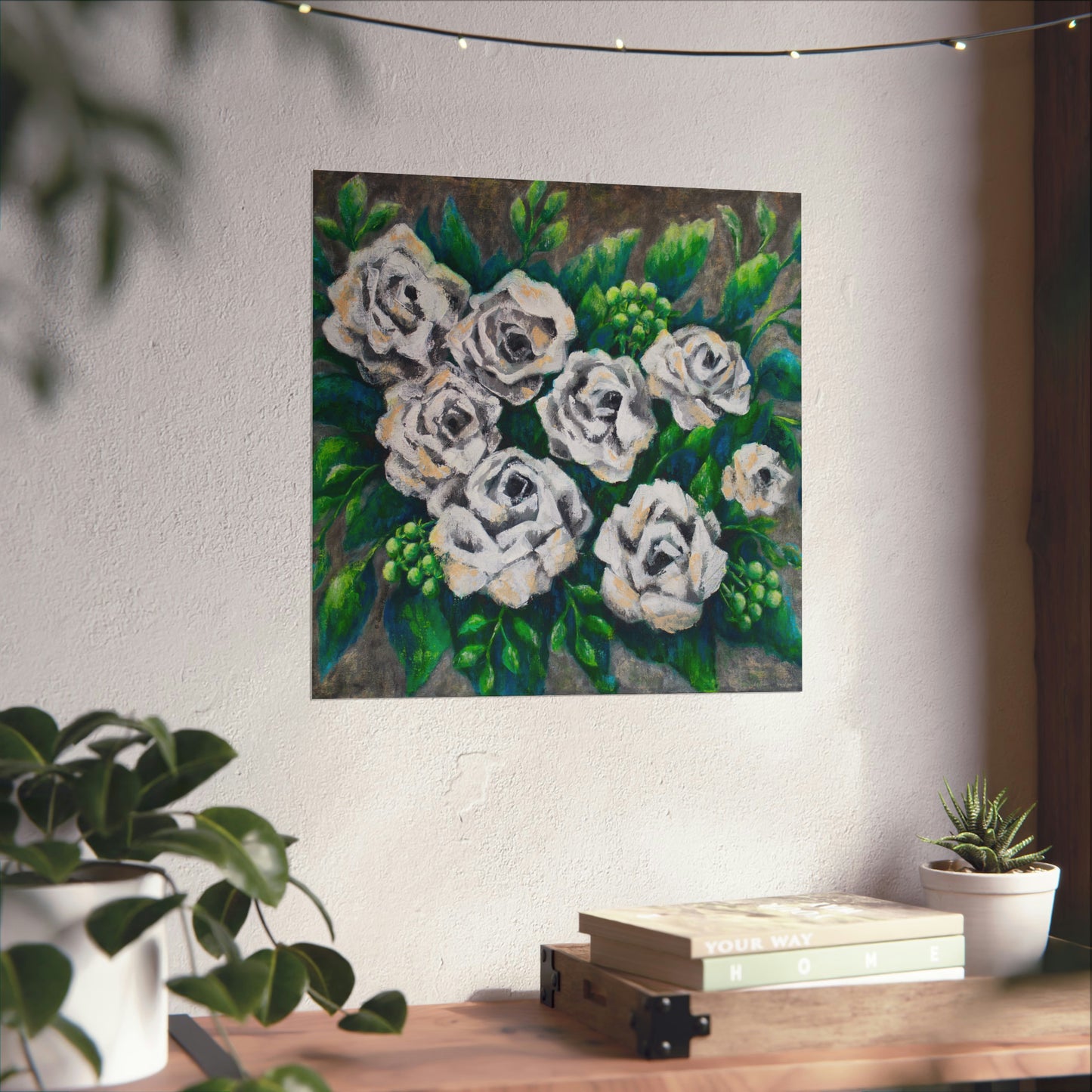 Rose Bouquet Burst Fine Art Paper Print