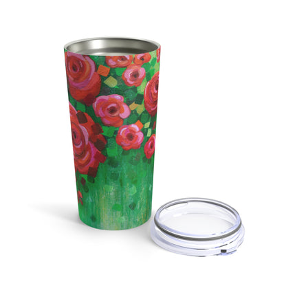 Roses and Confetti Painting Tumbler 20oz