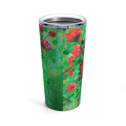 Roses and Confetti Painting Tumbler 20oz