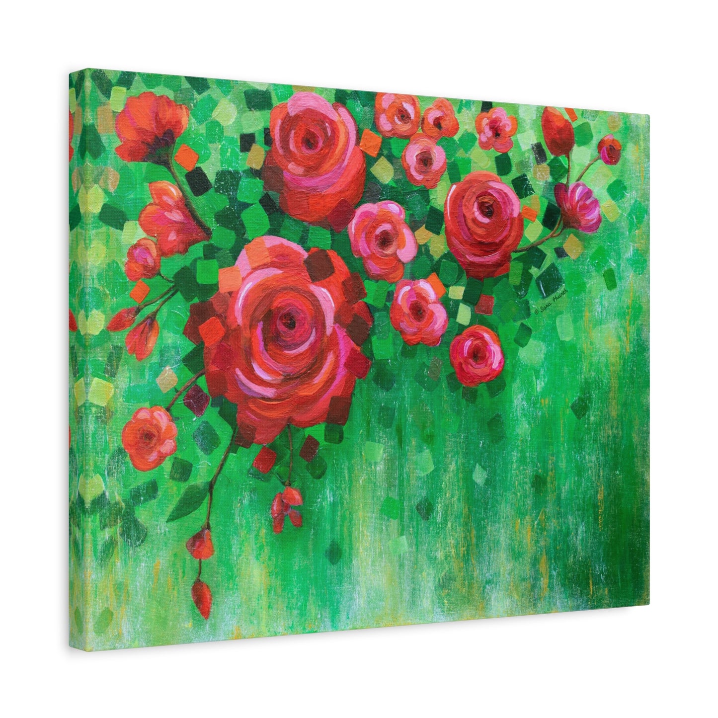 Roses and Confetti Canvas Print