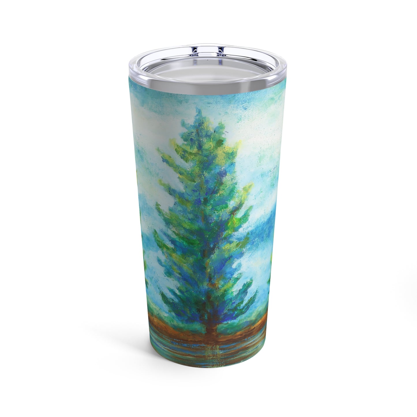 Three River Pines Painting Tumbler 20oz