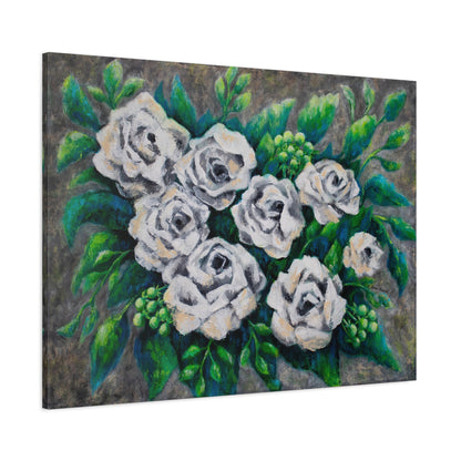 Rose Bouquet Burst Canvas Print