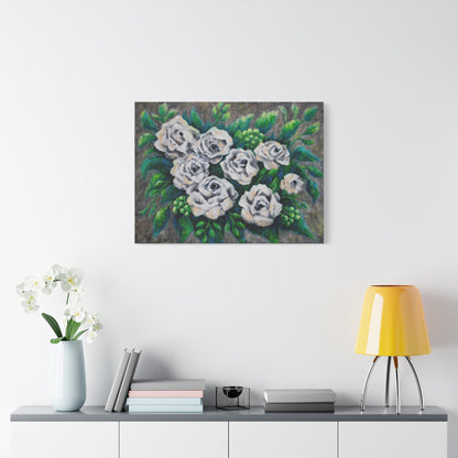 Rose Bouquet Burst Canvas Print