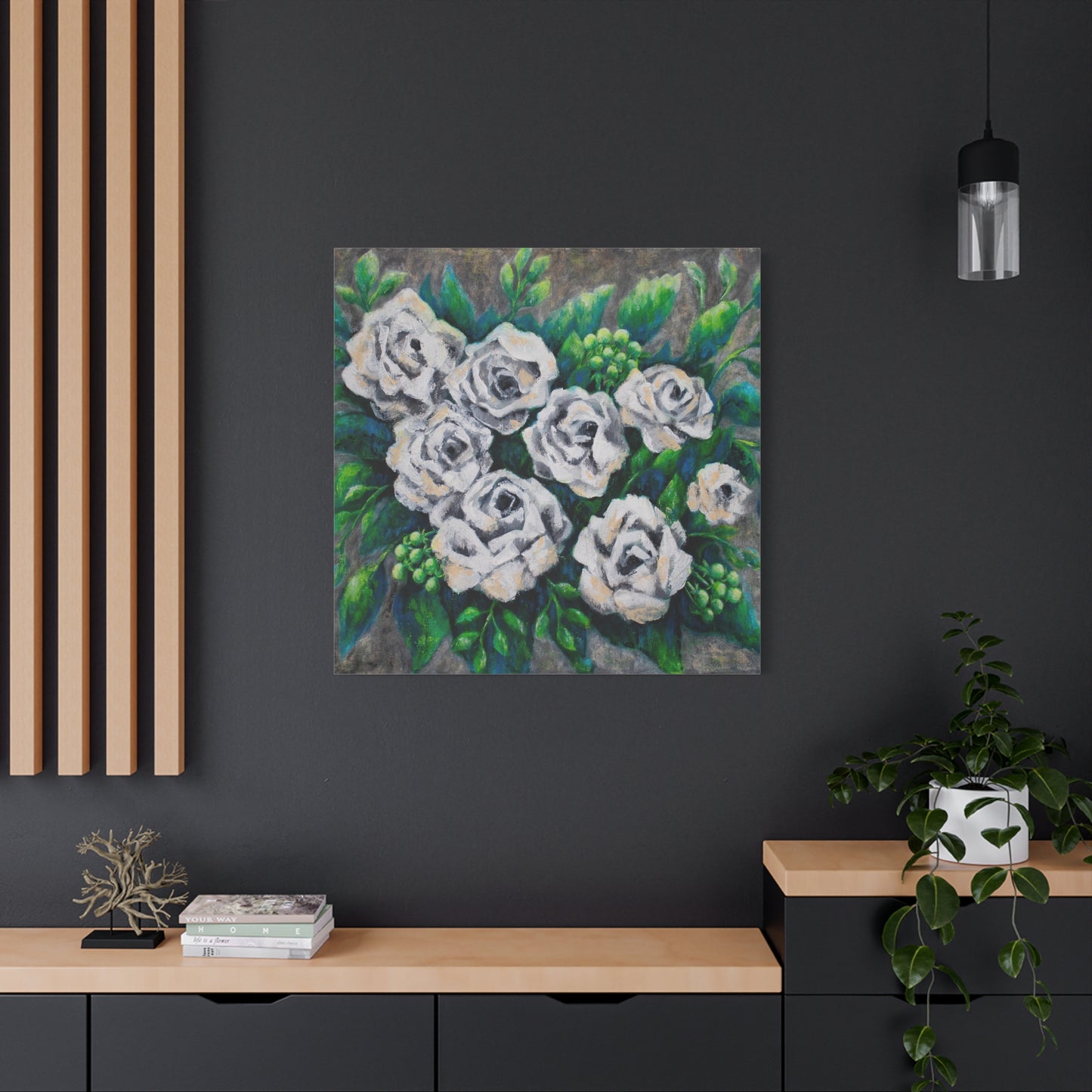 Rose Bouquet Burst Canvas Print