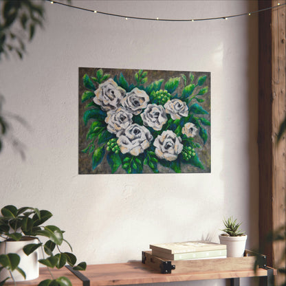 Rose Bouquet Burst Fine Art Paper Print