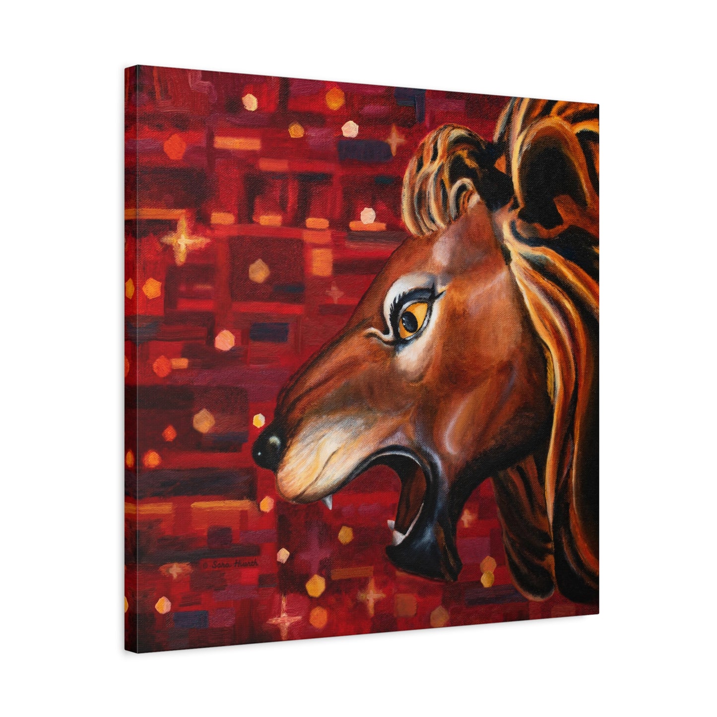 Carousel Lion Canvas Print