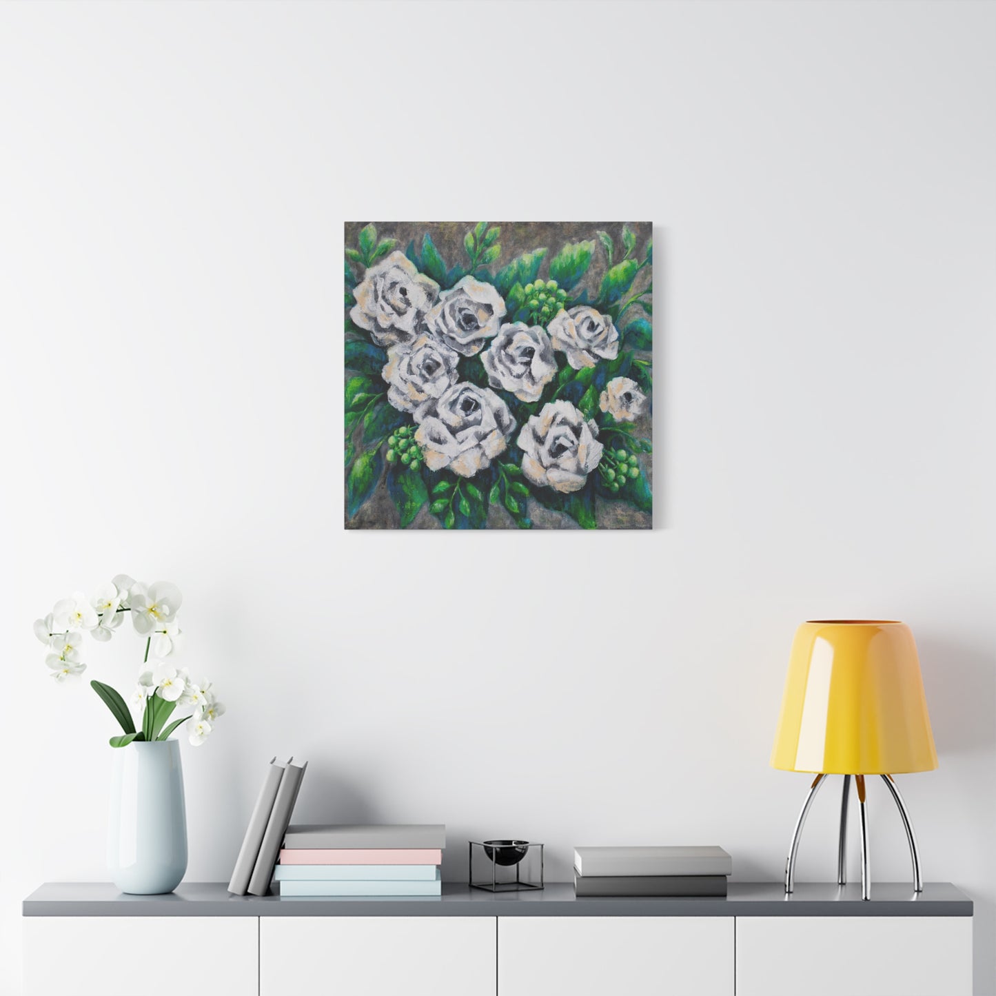 Rose Bouquet Burst Canvas Print