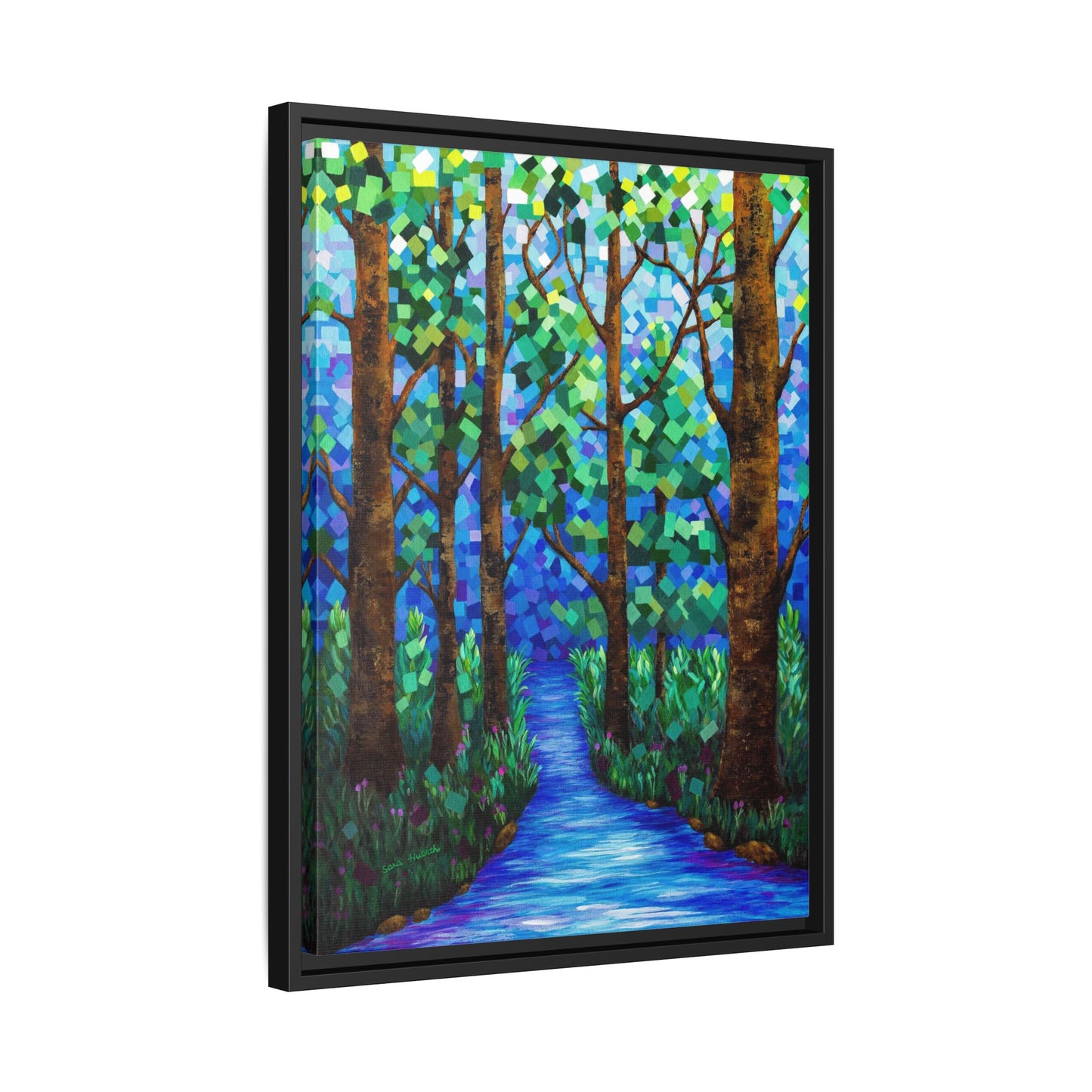 Pixel Persuasion Canvas Print, Black Frame