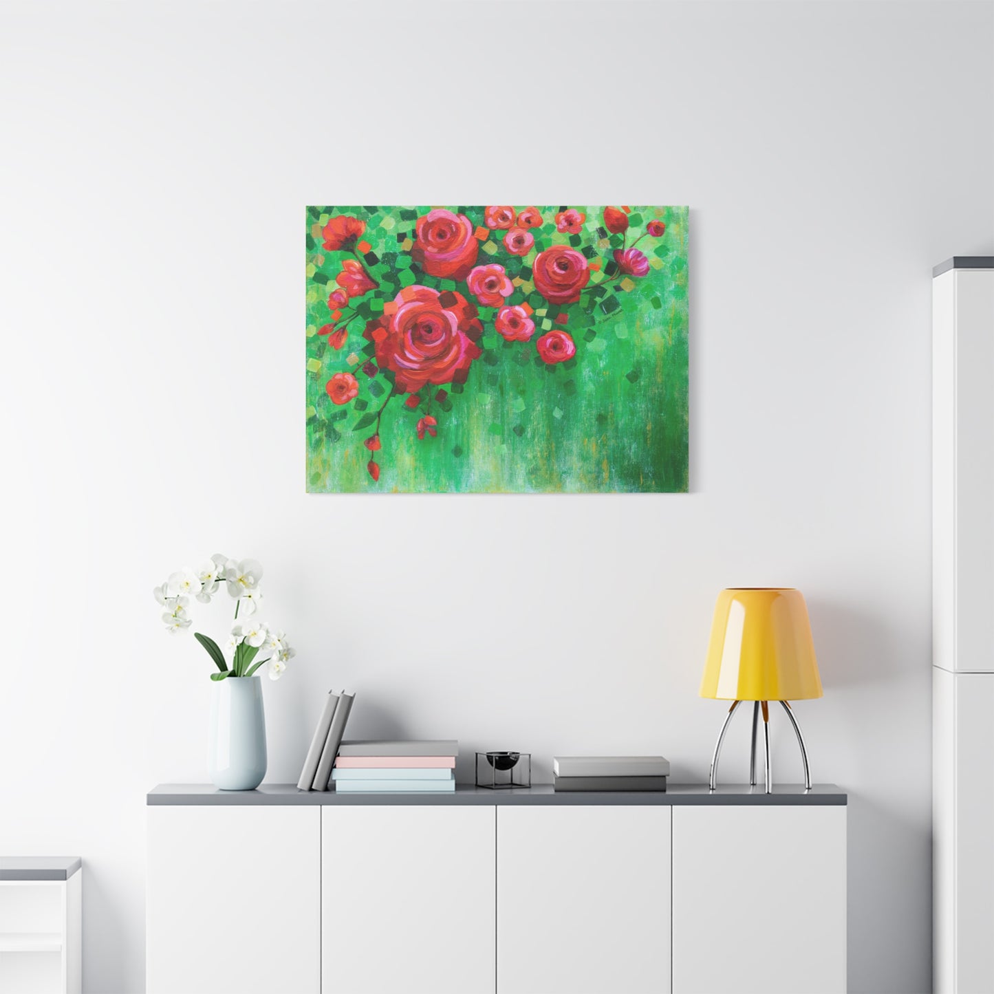 Roses and Confetti Canvas Print