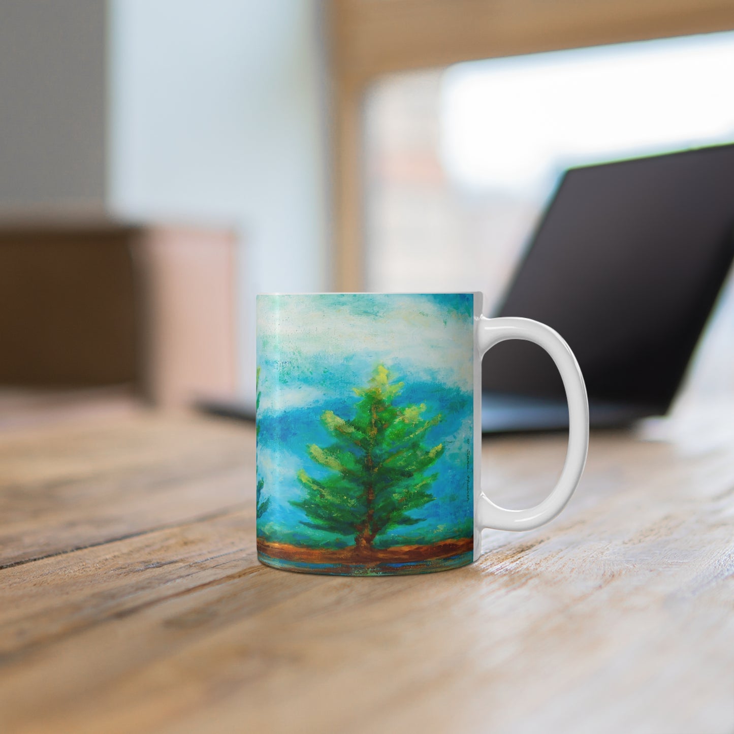 Three River Pines Painting Mug 11oz