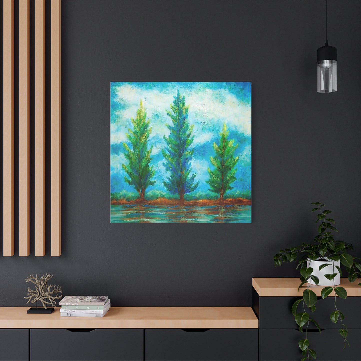 Three River Pines Canvas Print