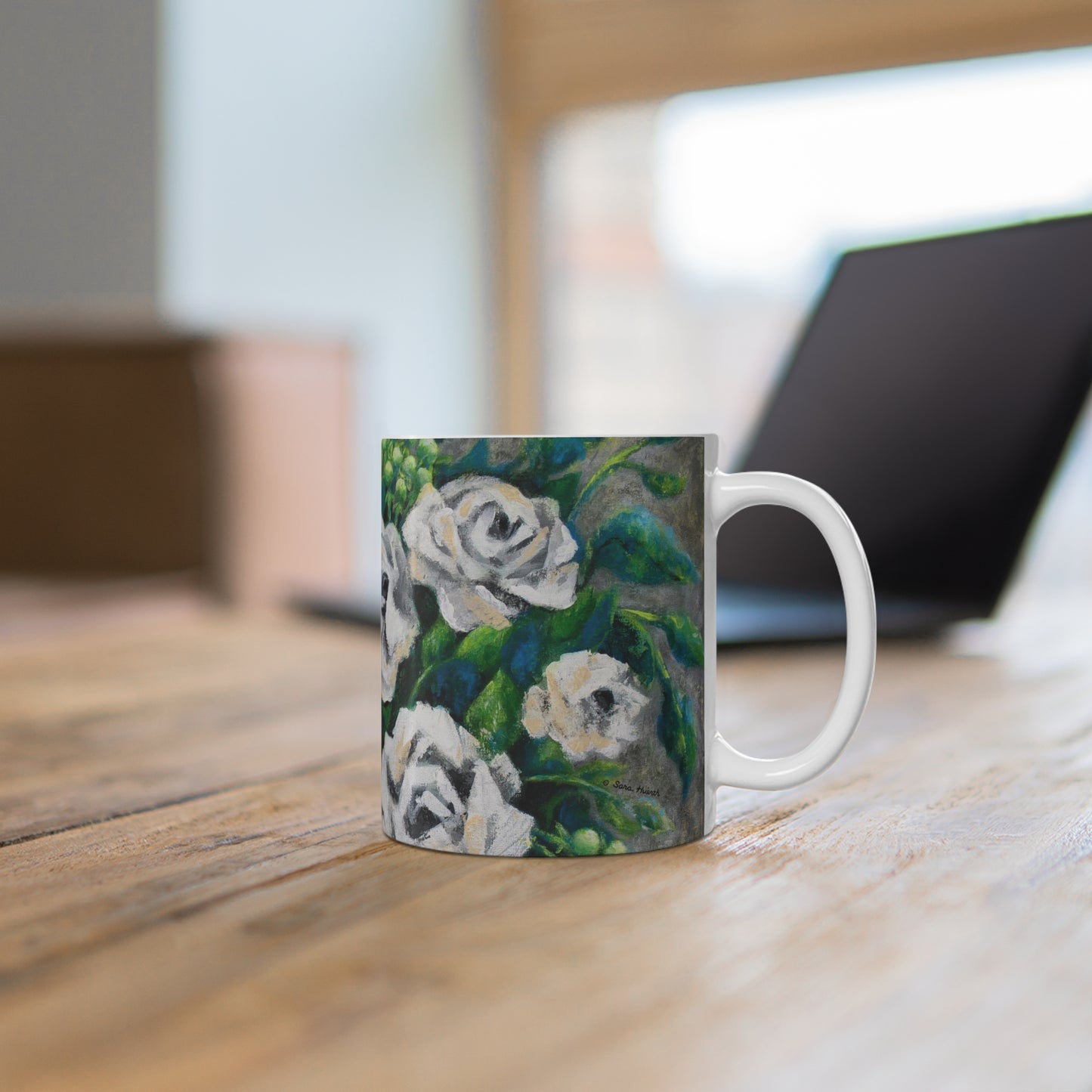 Rose Bouquet Burst Painting Mug 11oz