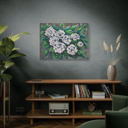 Rose Bouquet Burst Canvas Print