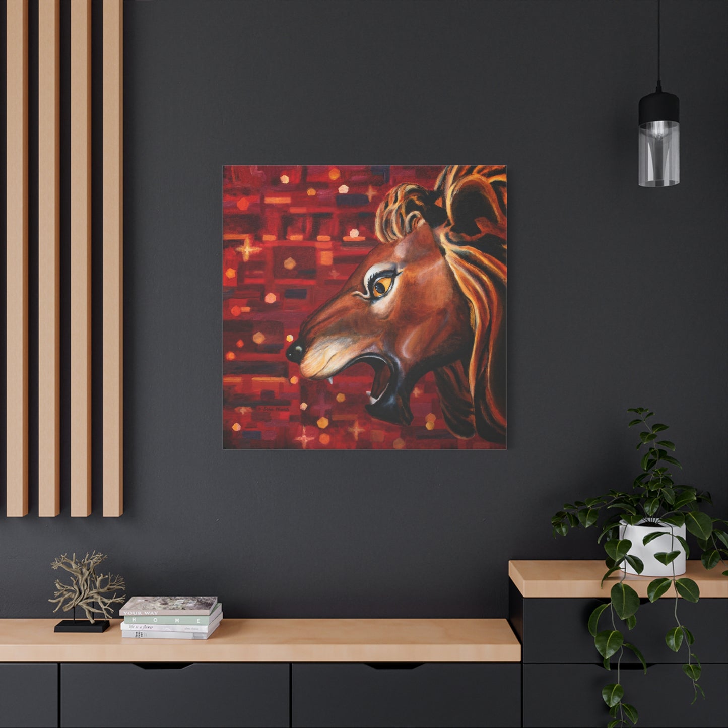 Carousel Lion Canvas Print