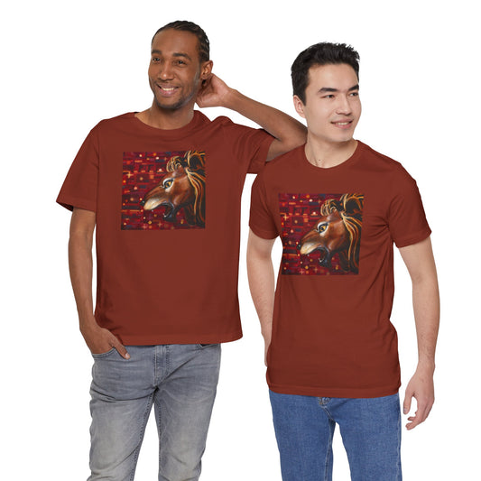 Carousel Lion Painting Adult Unisex Jersey Short Sleeve T-Shirt