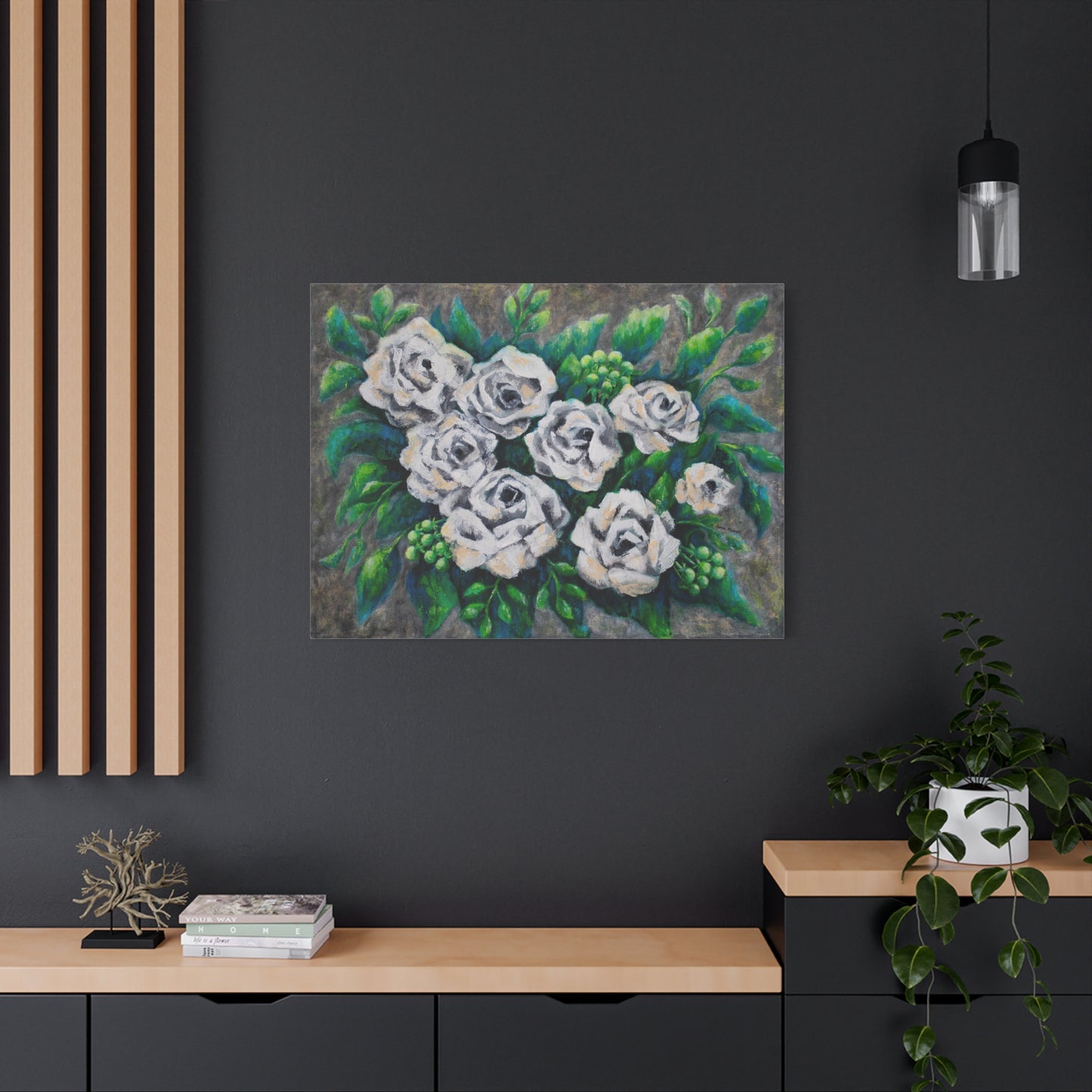 Rose Bouquet Burst Canvas Print