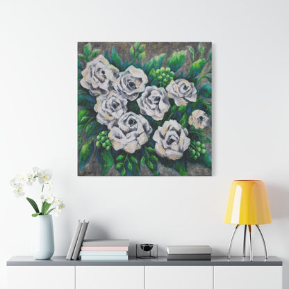 Rose Bouquet Burst Canvas Print