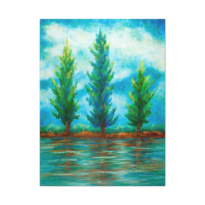 Three River Pines Canvas Print