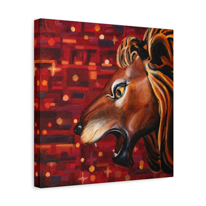 Carousel Lion Canvas Print