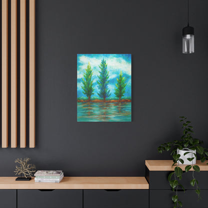 Three River Pines Canvas Print