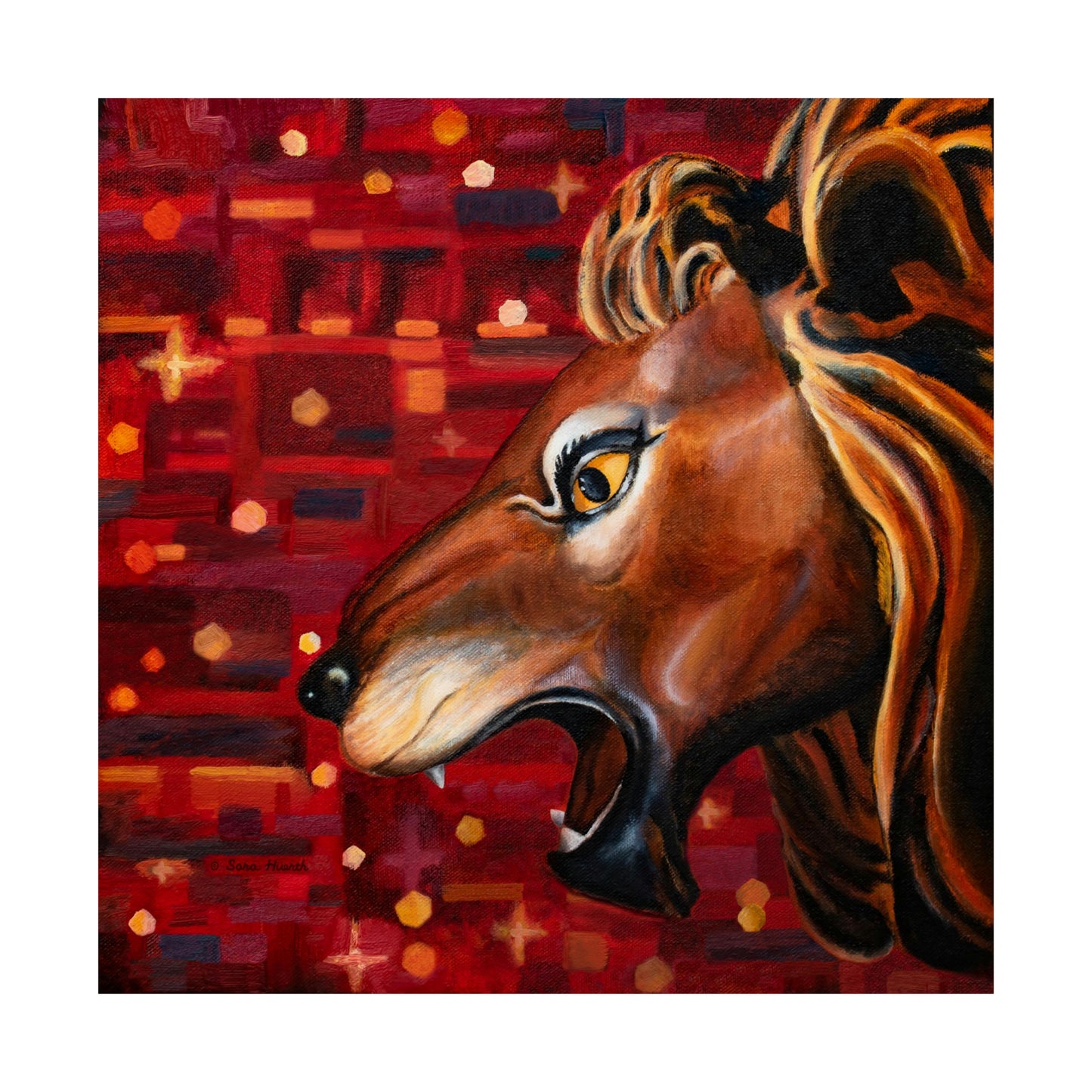 Carousel Lion Fine Art Paper Print