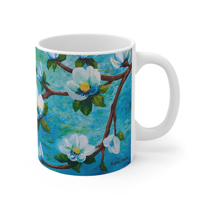 Magnolia Over Water Painting Mug 11oz