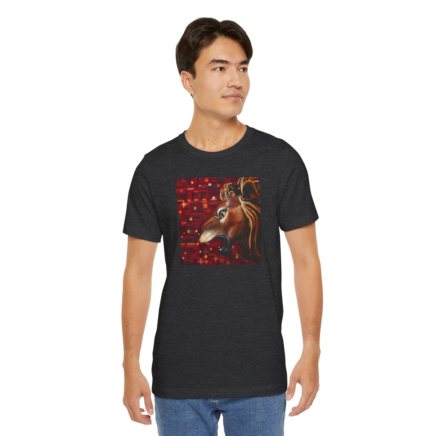 Carousel Lion Painting Adult Unisex Jersey Short Sleeve T-Shirt