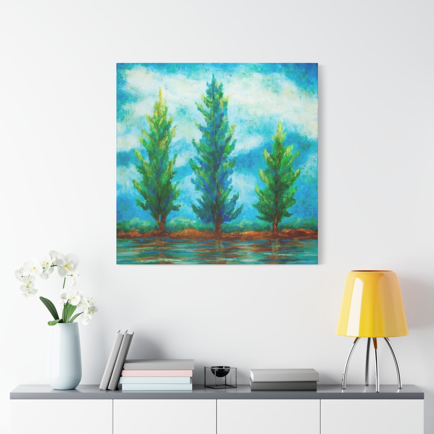 Three River Pines Canvas Print