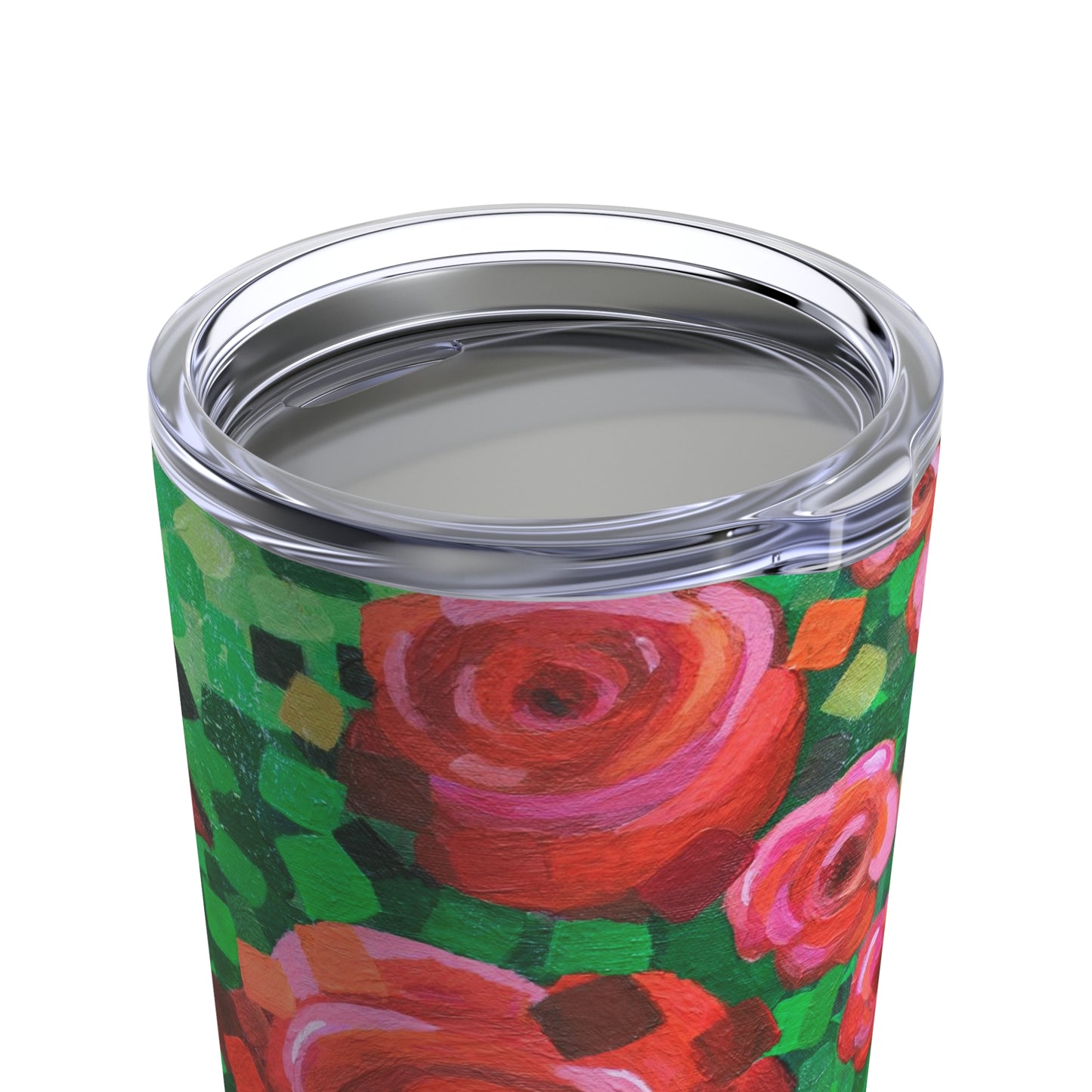 Roses and Confetti Painting Tumbler 20oz