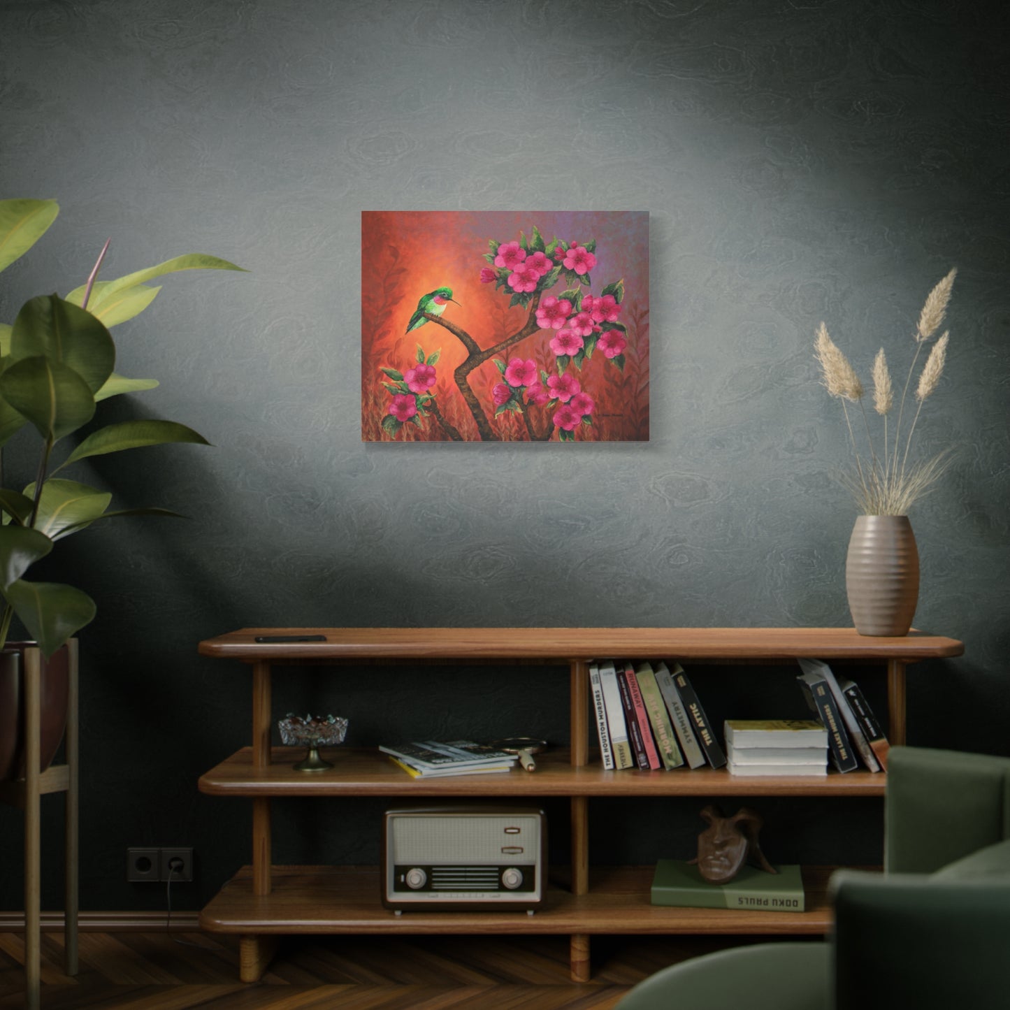 Hummingbird Sunset Canvas Print