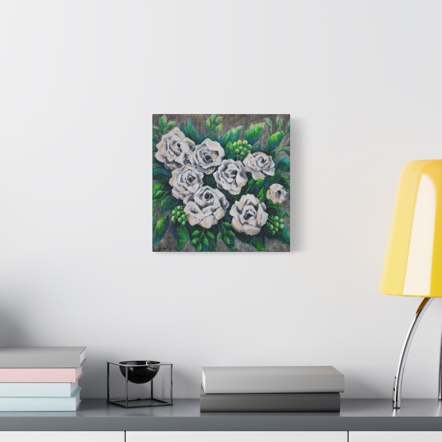 Rose Bouquet Burst Canvas Print