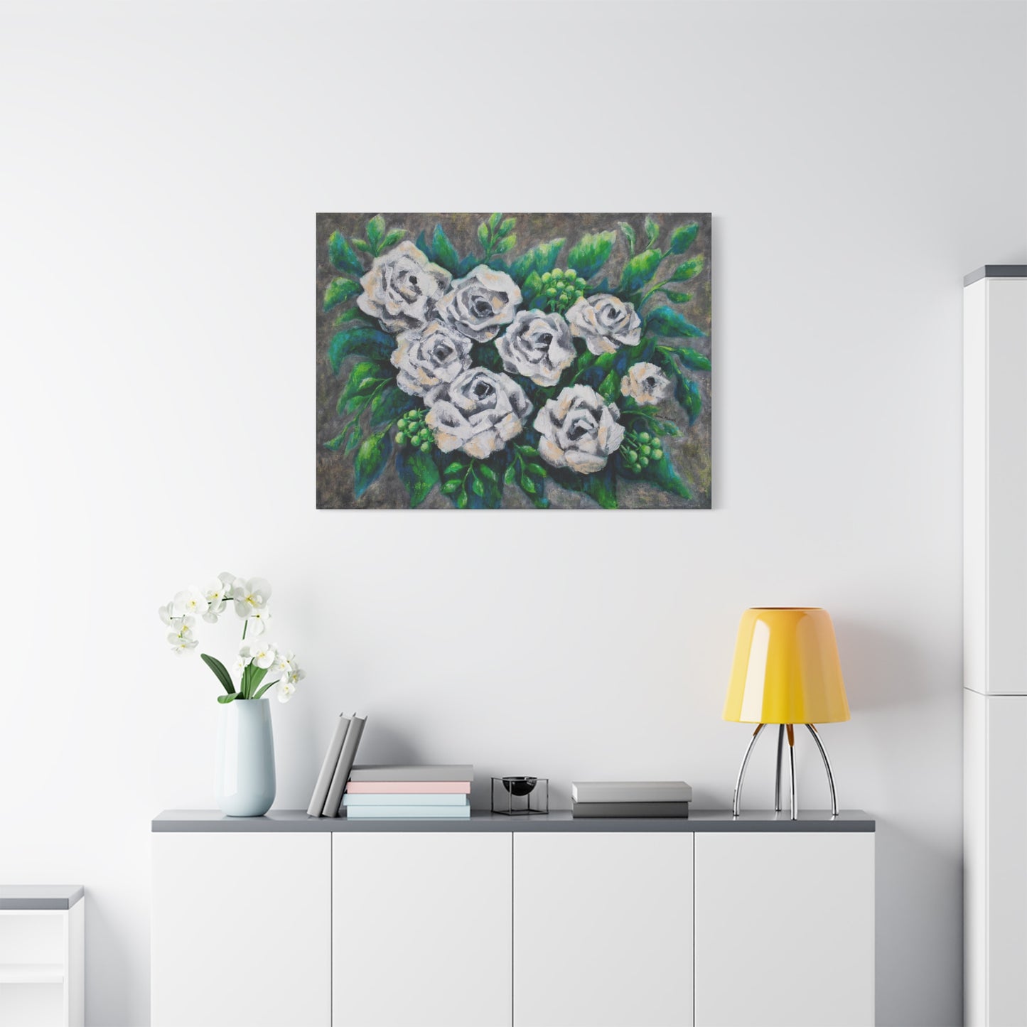 Rose Bouquet Burst Canvas Print