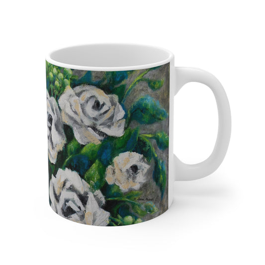 Rose Bouquet Burst Painting Mug 11oz