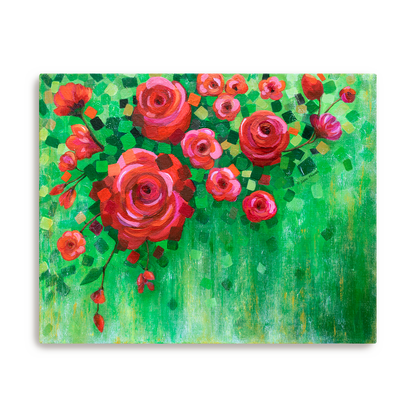 Roses and Confetti Canvas Print