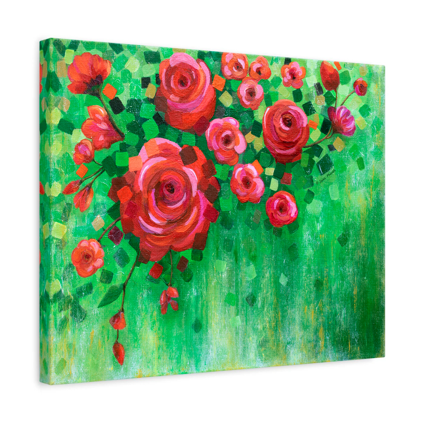 Roses and Confetti Canvas Print