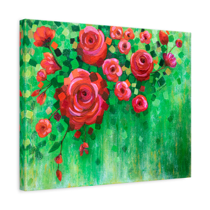 Roses and Confetti Canvas Print
