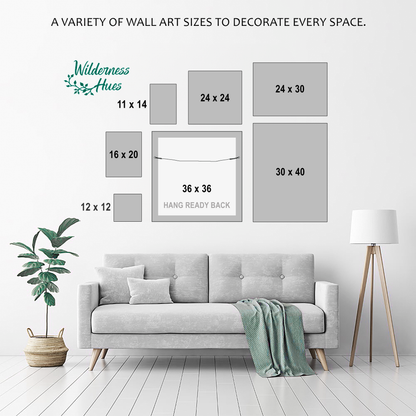 Magnolia Over Water Canvas Print, Framed