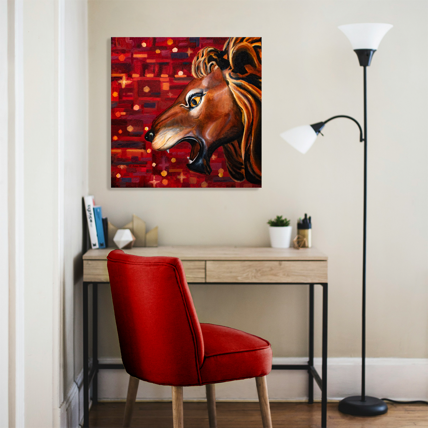 Carousel Lion Canvas Print