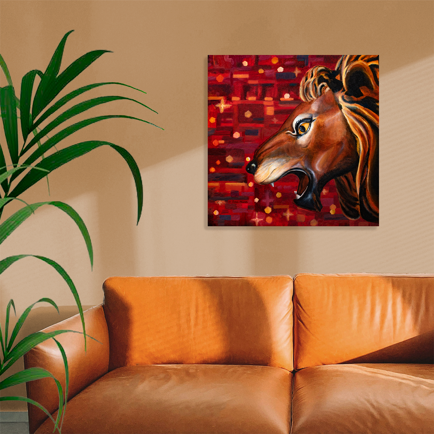 Carousel Lion Canvas Print