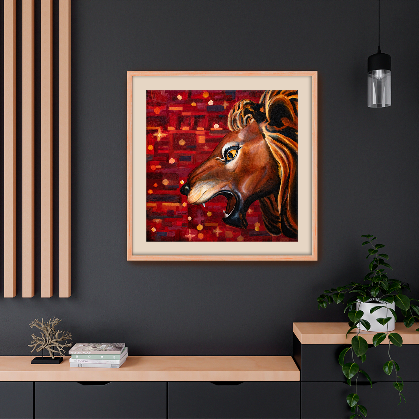 Carousel Lion Fine Art Paper Print