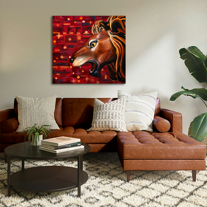 Carousel Lion Canvas Print