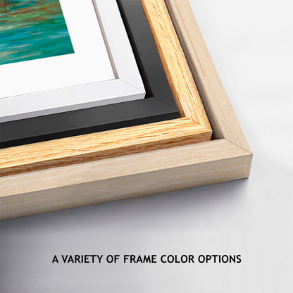 Three River Pines Fine Art Paper Print, Mat & Frame