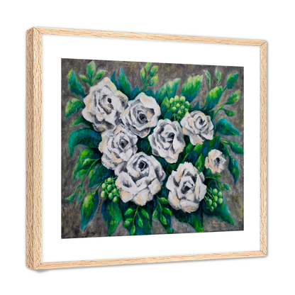 Rose Bouquet Burst Fine Art Paper Print