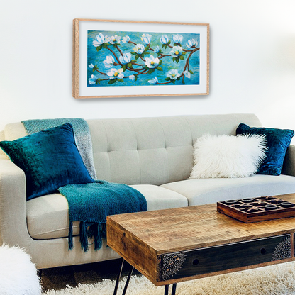 Magnolia Over Water Fine Art Paper Print, Mat & Frame