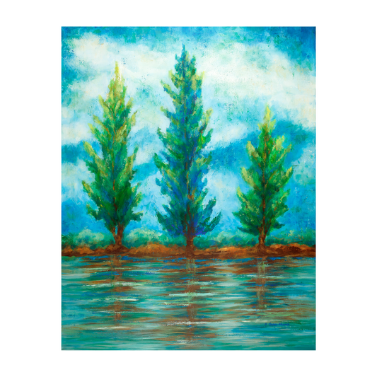 Three River Pines Fine Art Paper Print