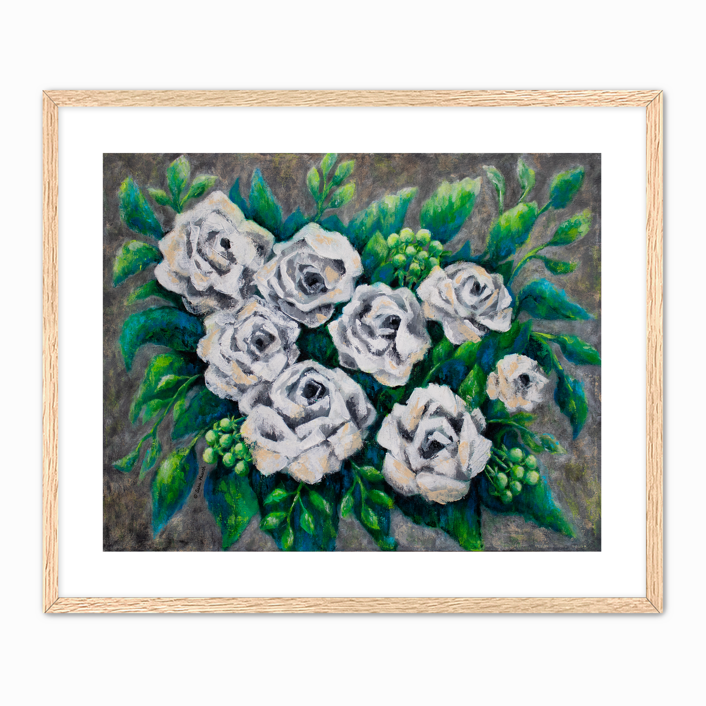 Rose Bouquet Burst Fine Art Paper Print