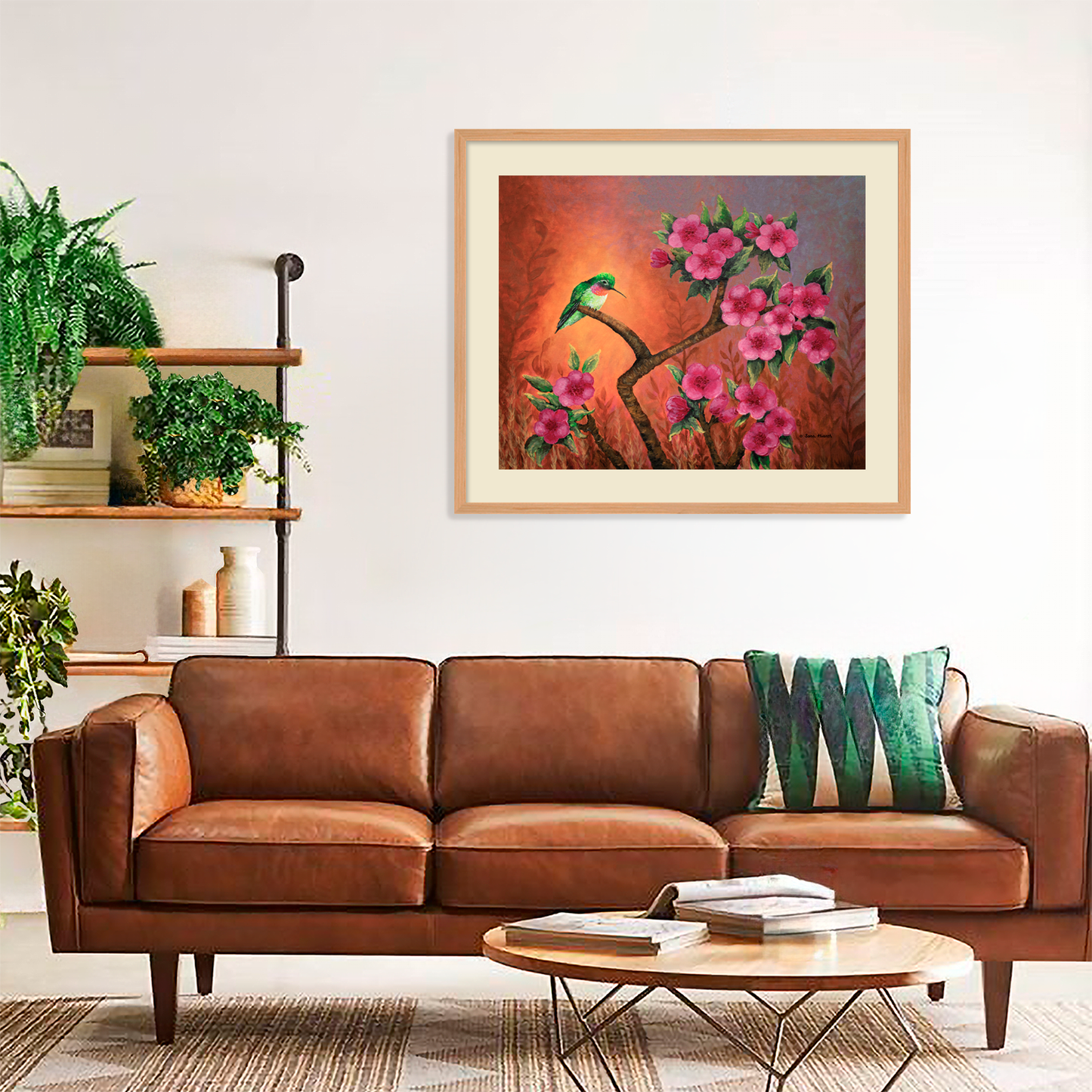 Hummingbird Sunset Fine Art Paper Print