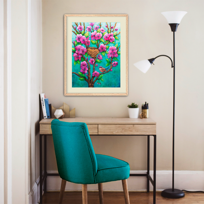 Purple Fairy Wren Fine Art Paper Print