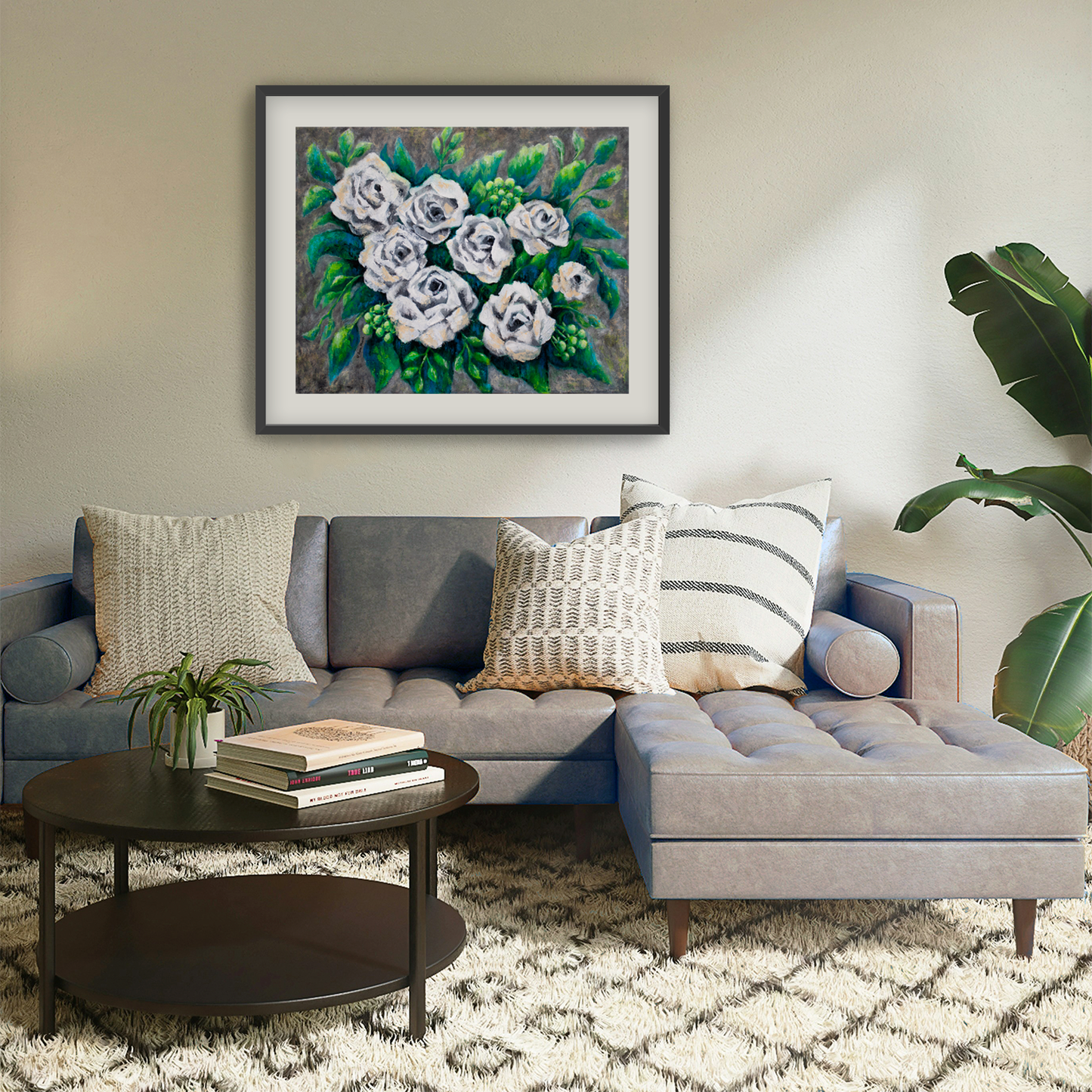 Rose Bouquet Burst Fine Art Paper Print