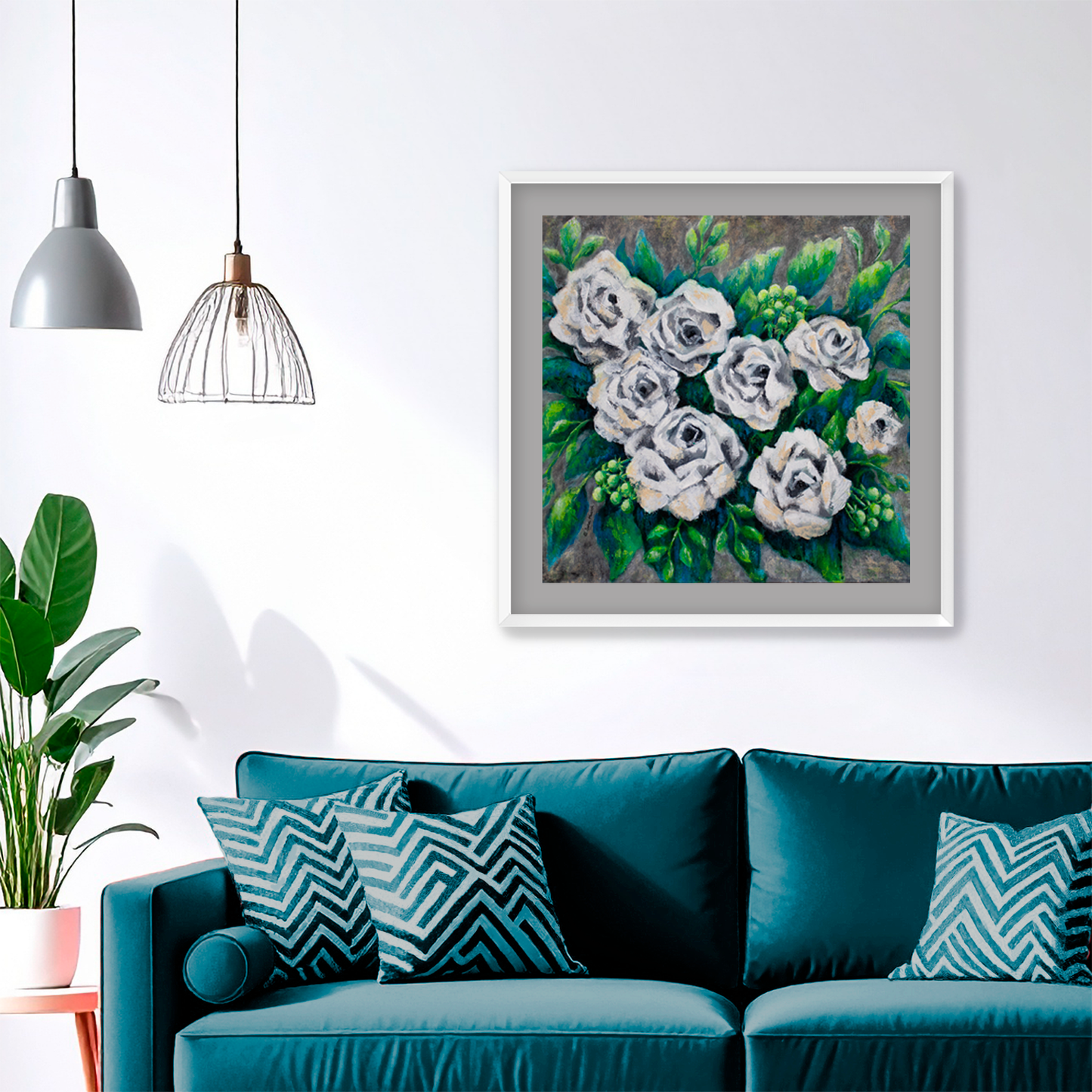 Rose Bouquet Burst Fine Art Paper Print